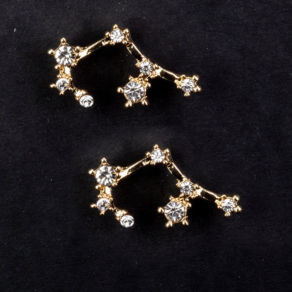 Săgetător Cercei din Aliaj Placat cu Aur ( 29 grame ) cu Cristal Alb Emporia® 2 