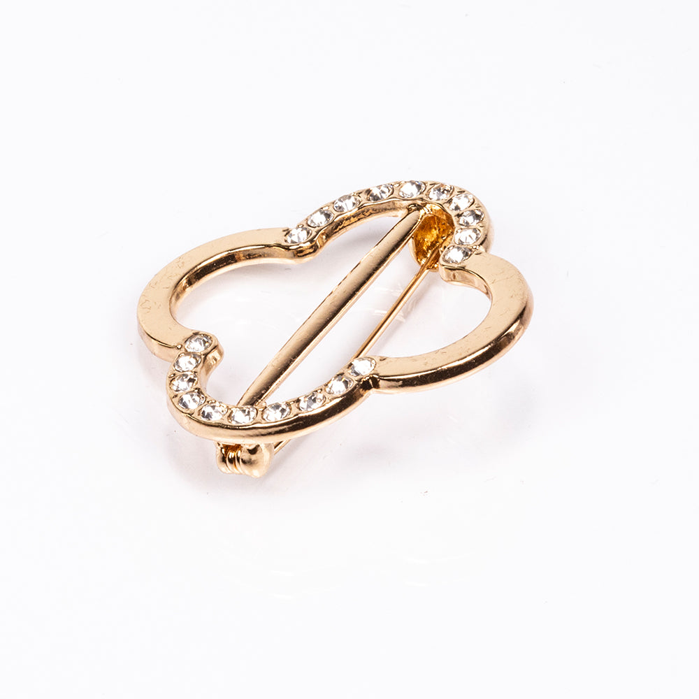 Set din Aliaj Placat cu Aur ( 0.48 grame ) cu Cristal Alb Emporia® 2.4 Carate ( Colier+Cercei+Brățară ) 4 