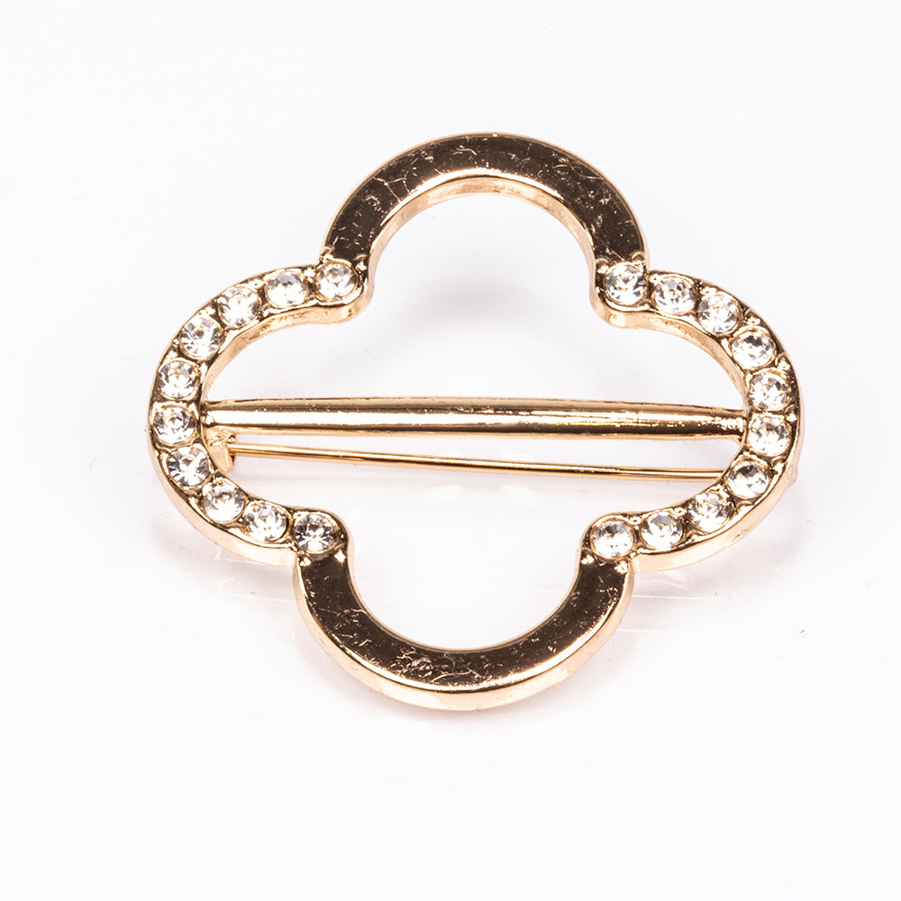 Set din Aliaj Placat cu Aur ( 0.48 grame ) cu Cristal Alb Emporia® 2.4 Carate ( Colier+Cercei+Brățară )