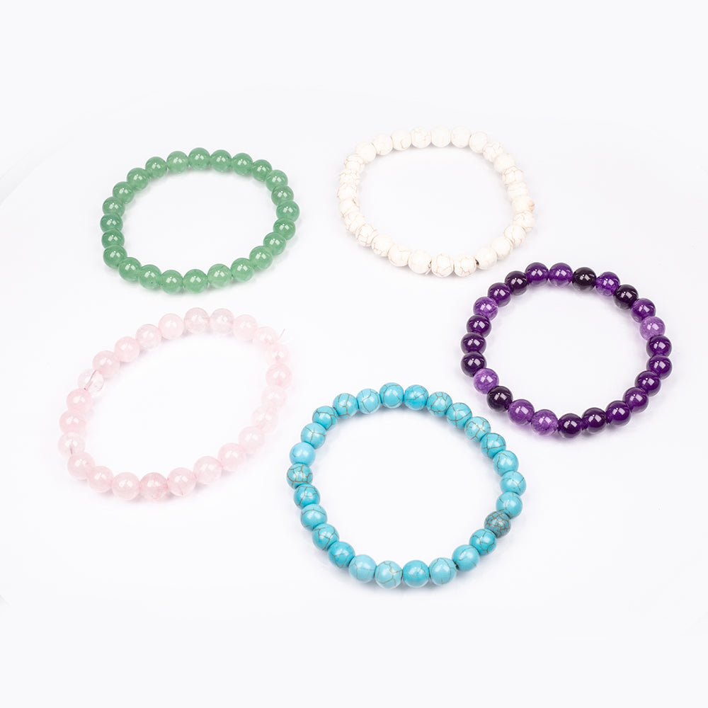 Set de 5 brățări cu minerale 1 