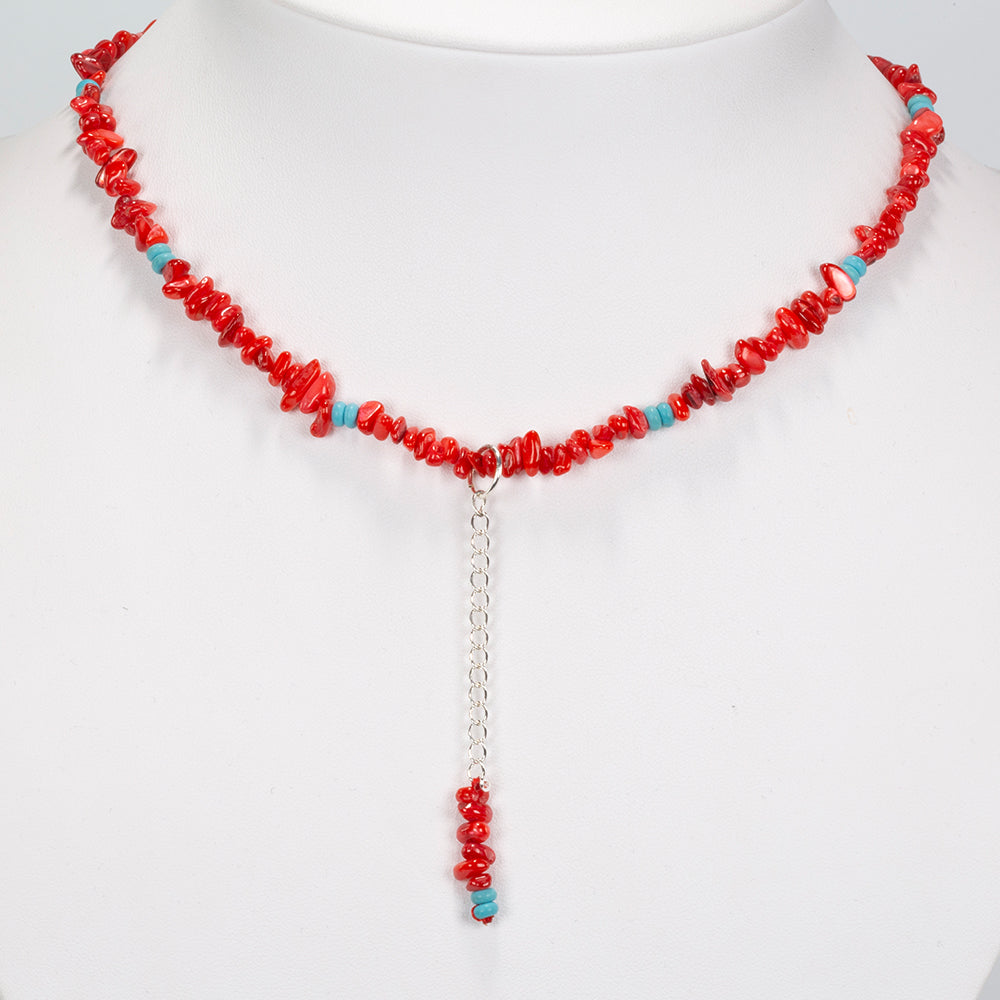 Colier din Argint 925 ( 1 grame ) cu Turcoaz 93 Carate 1 