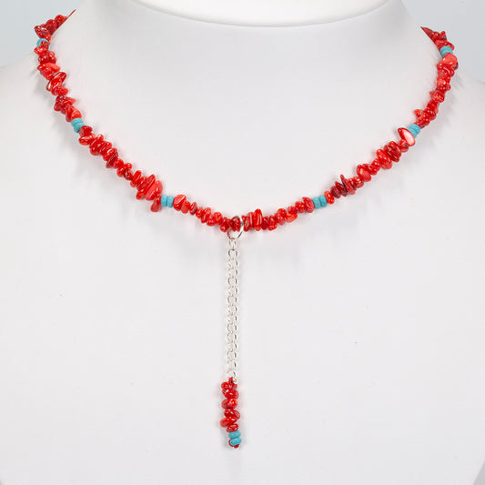 Colier din Argint 925 ( 1 grame ) cu Turcoaz 93 Carate