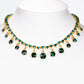 Set din Aliaj Placat cu Aur ( 15 grame ) cu Cristal Verde Emporia® 31.22 Carate ( Colier+Cercei )