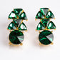 Set din Aliaj Placat cu Aur ( 15 grame ) cu Cristal Verde Emporia® 31.22 Carate ( Colier+Cercei )