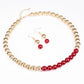 Set din Aliaj Placat cu Aur ( 37.2 grame ) cu Agat Roșu 71.5 Carate ( Colier+Cercei )