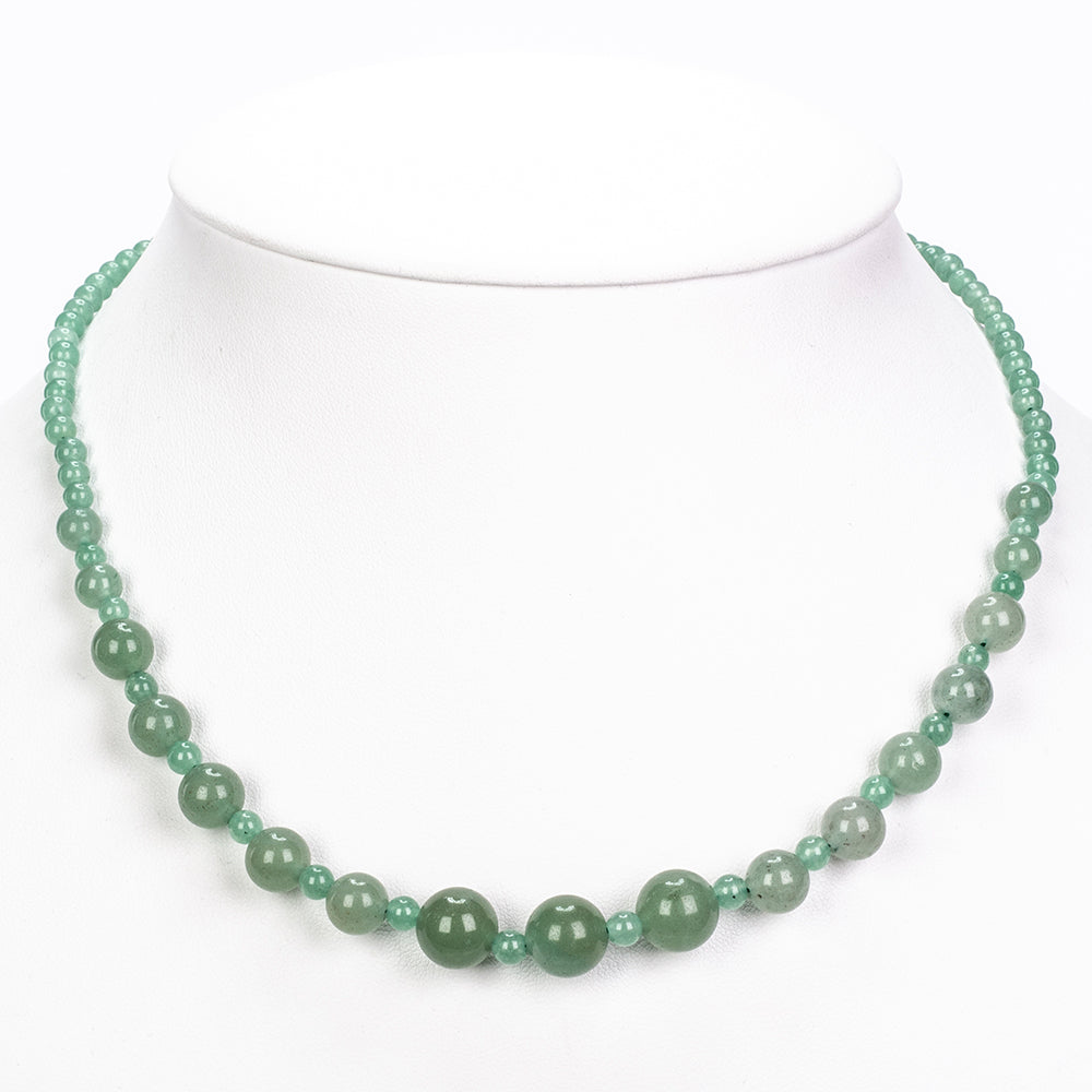 Colier din Argint 925 ( 0.82 grame ) cu Aventurin Verde 108 Carate