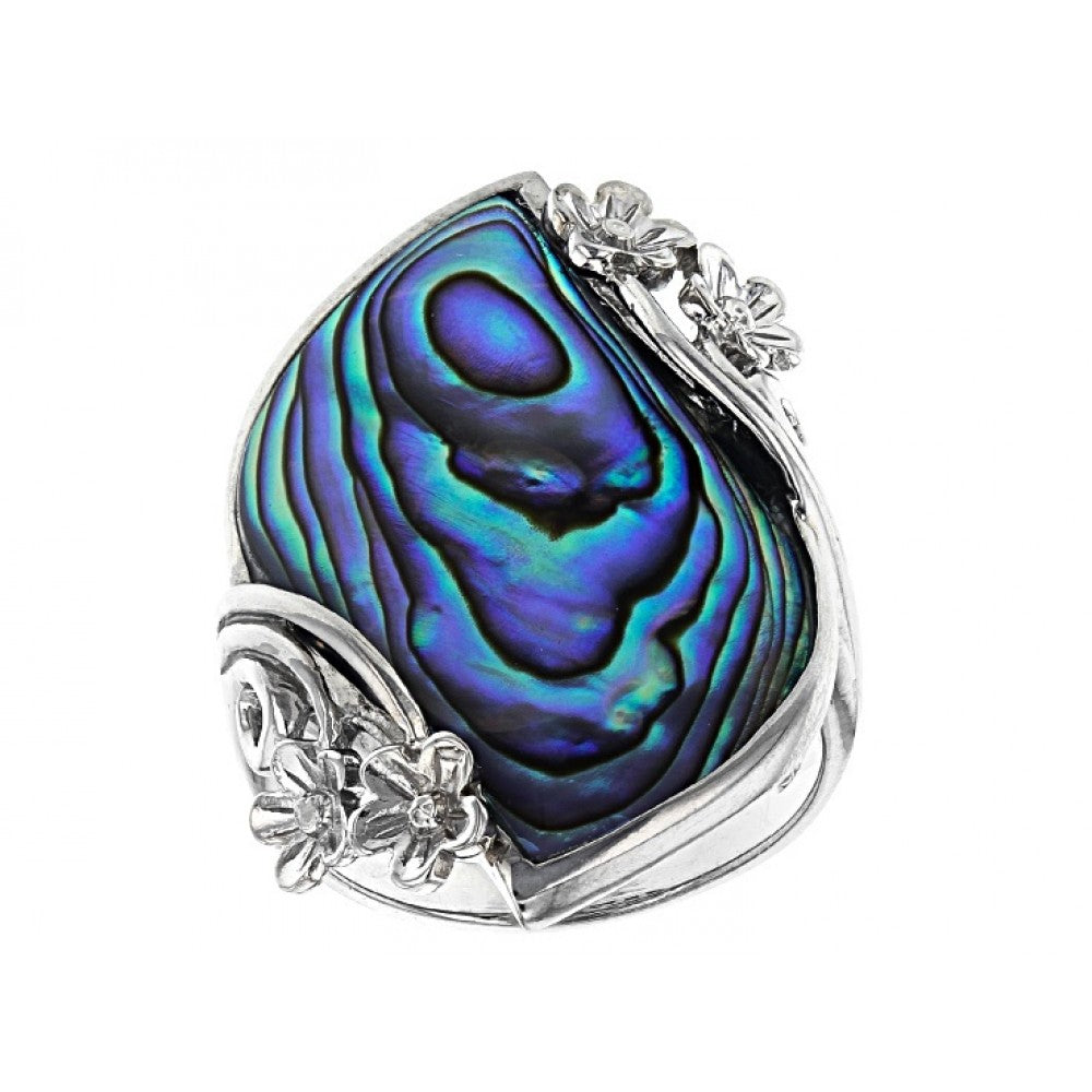 Inel din Argint 925 ( 4.65 grame ) cu Scoică Abalone 1.25 Carate 1 