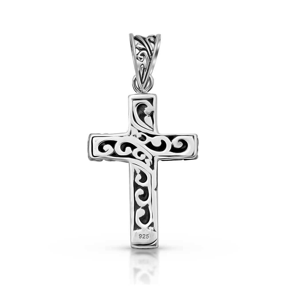 Cruce Pandantiv din Argint 925 ( 4.49 grame ) cu Scoică Abalone 1.1 Carate