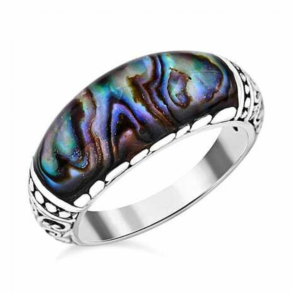 Inel din Argint 925 ( 5 grame ) cu Scoică Abalone 1.25 Carate 1 