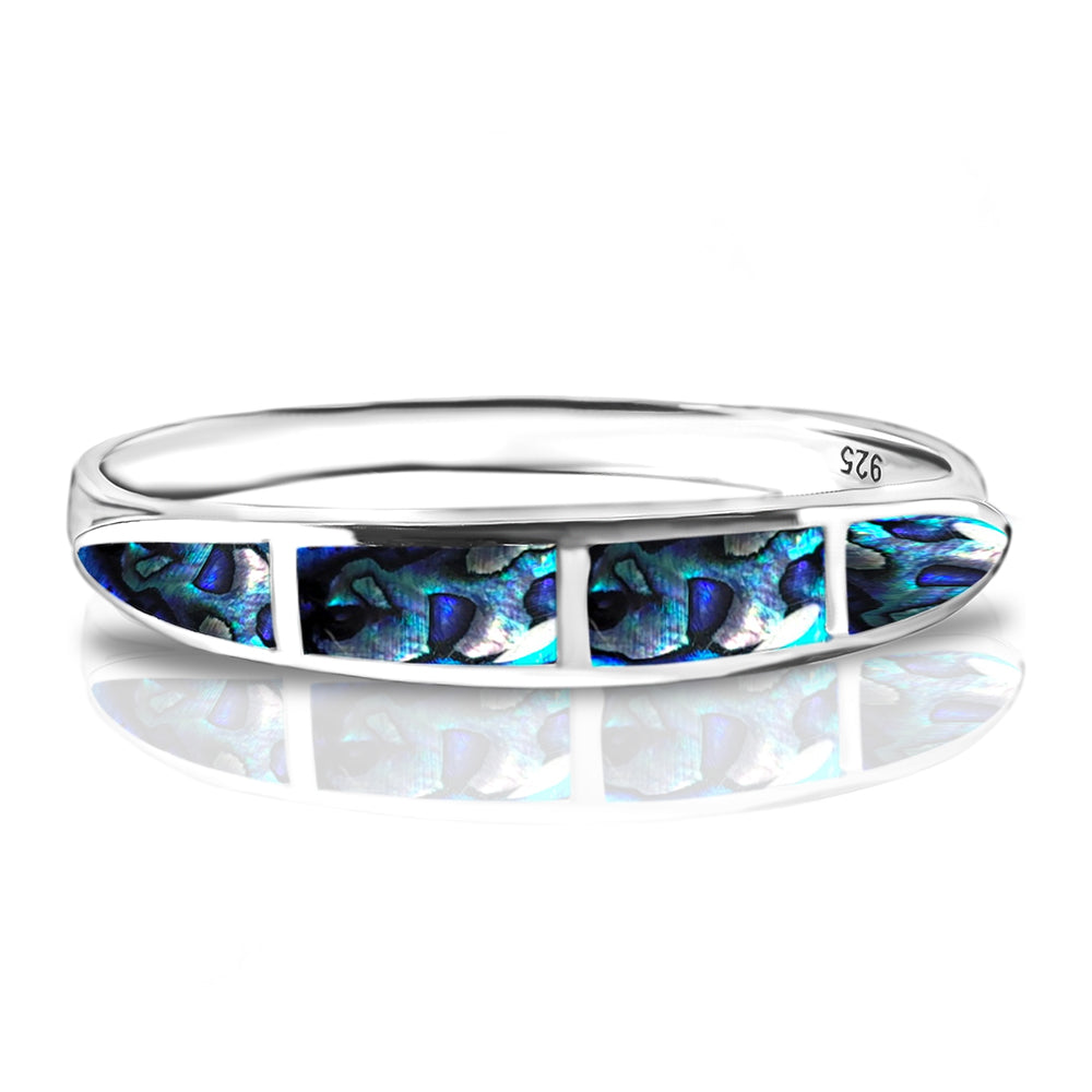 Inel din Argint 925 ( 3 grame ) cu Scoică Abalone 1.5 Carate 1 