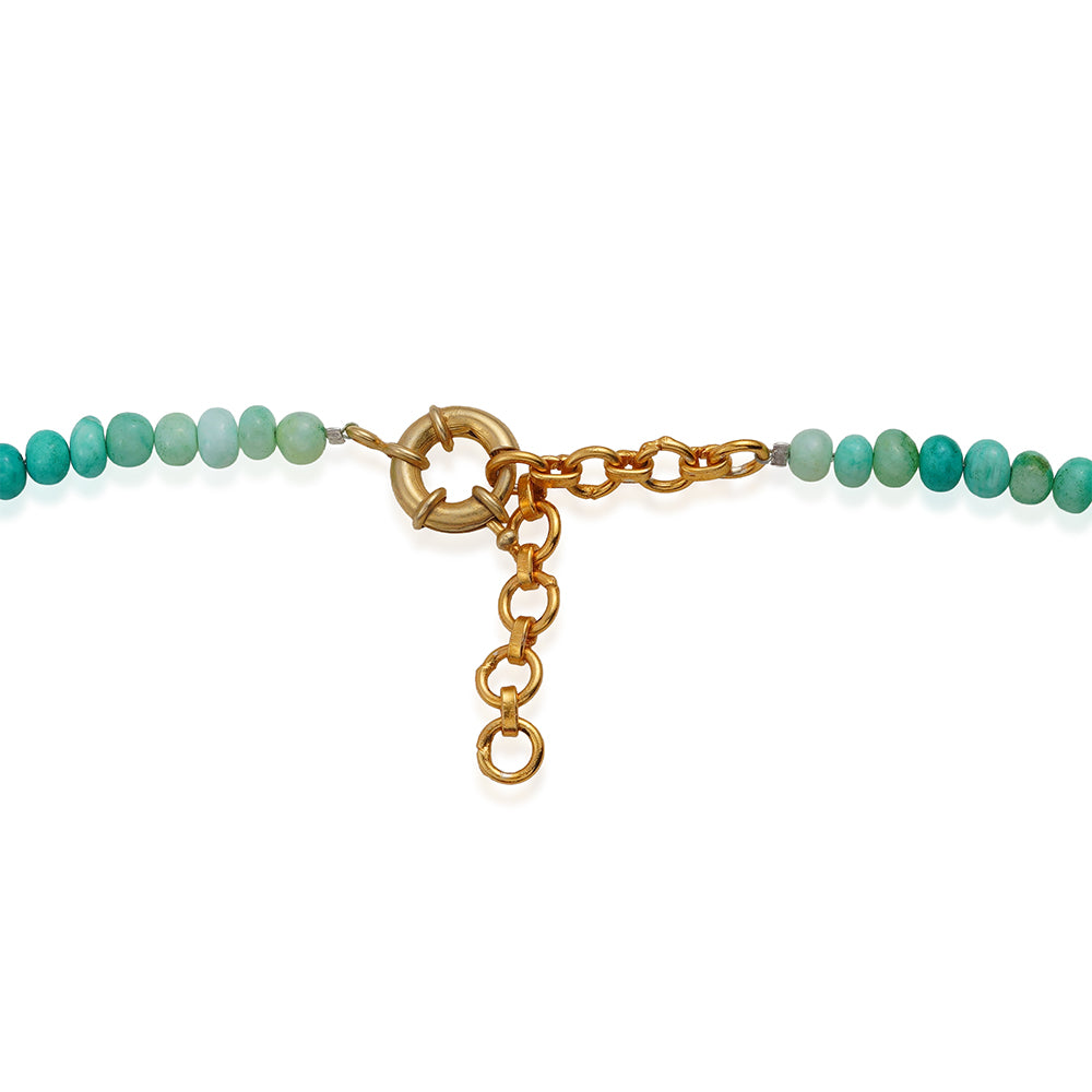 Colier din Aliaj Placat cu Aur ( 3.12 grame ) cu Opal 94.03 Carate