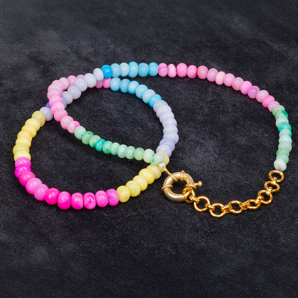 Colier din Aliaj Placat cu Aur ( 3.12 grame ) cu Opal 94.03 Carate 3 