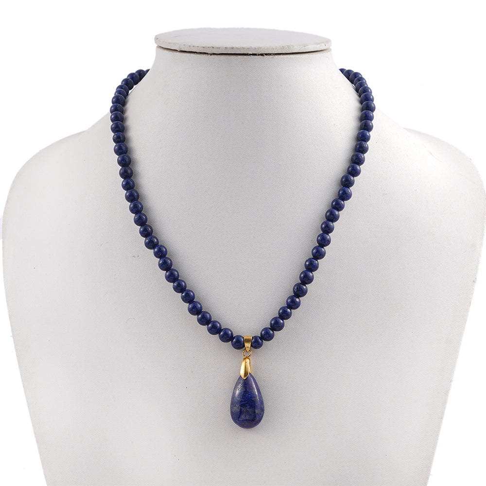 Colier din Aliaj Placat cu Aur ( 5.91 grame ) cu Lapis Lazuli 29.57 Carate 3 
