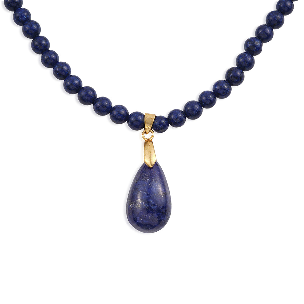 Colier din Aliaj Placat cu Aur ( 5.91 grame ) cu Lapis Lazuli 29.57 Carate 4 