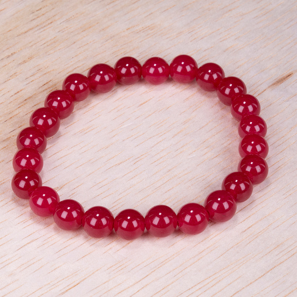 Set of Bracelet with Dyed Amethyst Jade, Green Jade, Light Blue Jade, Dark Blue Jade and Red Jade ATWG: 88.55 cts, AVG: 88.56 grms 6 