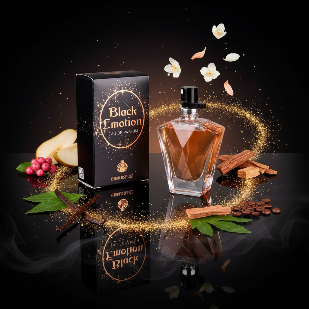 15 ml EDP " BLACK EMOTION" parfum oriental cu aromă de vanilie 6 