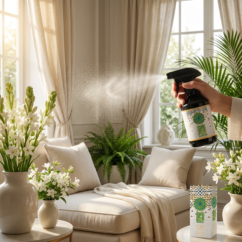 Room Spray LAYA 500 ML (TOP: WHITE FLORAL, JASMINE, TUBEROSE, GREEN; MIDDLE: LILY OF THE VALLEY, VIOLET, PEACH; BASE: SANDALWOOD, VANILLA, MUSK) 4 