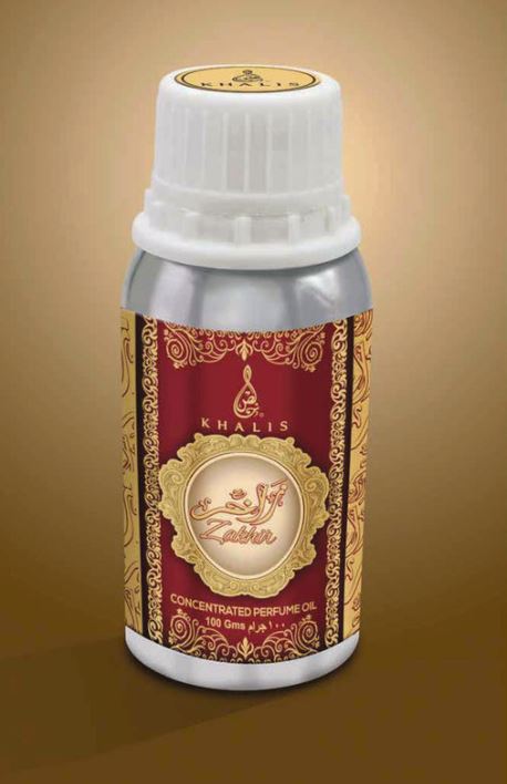 ZAKHIR 100 ml perfume oil (TOP: BERGAMOT, SAFFRON; MIDDLE: LEATHER, ROSE, NAGARMOTHA; BASE: SANDALWOOD, CEDARWOOD)