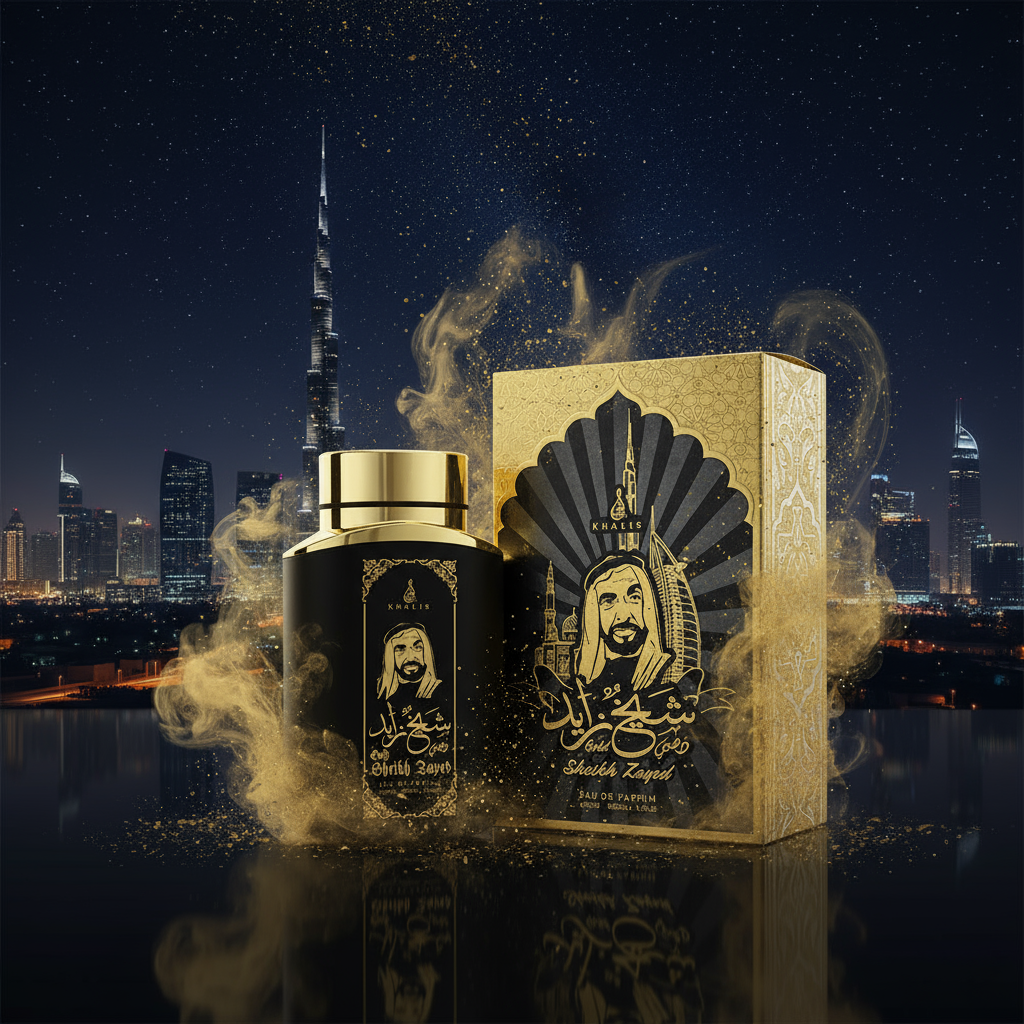 100 ml Eau de Perfume SHEIKH ZAYED GOLD cu Arome Picant-Lemnoase pentru Bărbați