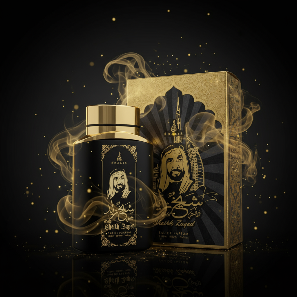 100 ml Eau de Perfume SHEIKH ZAYED GOLD cu Arome Picant-Lemnoase pentru Bărbați 5 