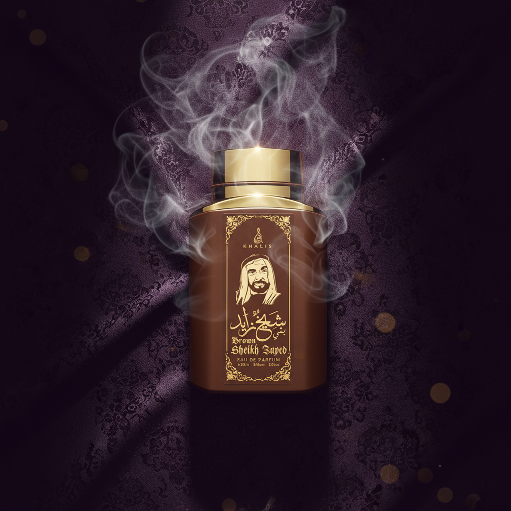 100 ml Eau de Perfume SHEIKH ZAYED BROWN cu Arome de Oud și Vanilie pentru Bărbați