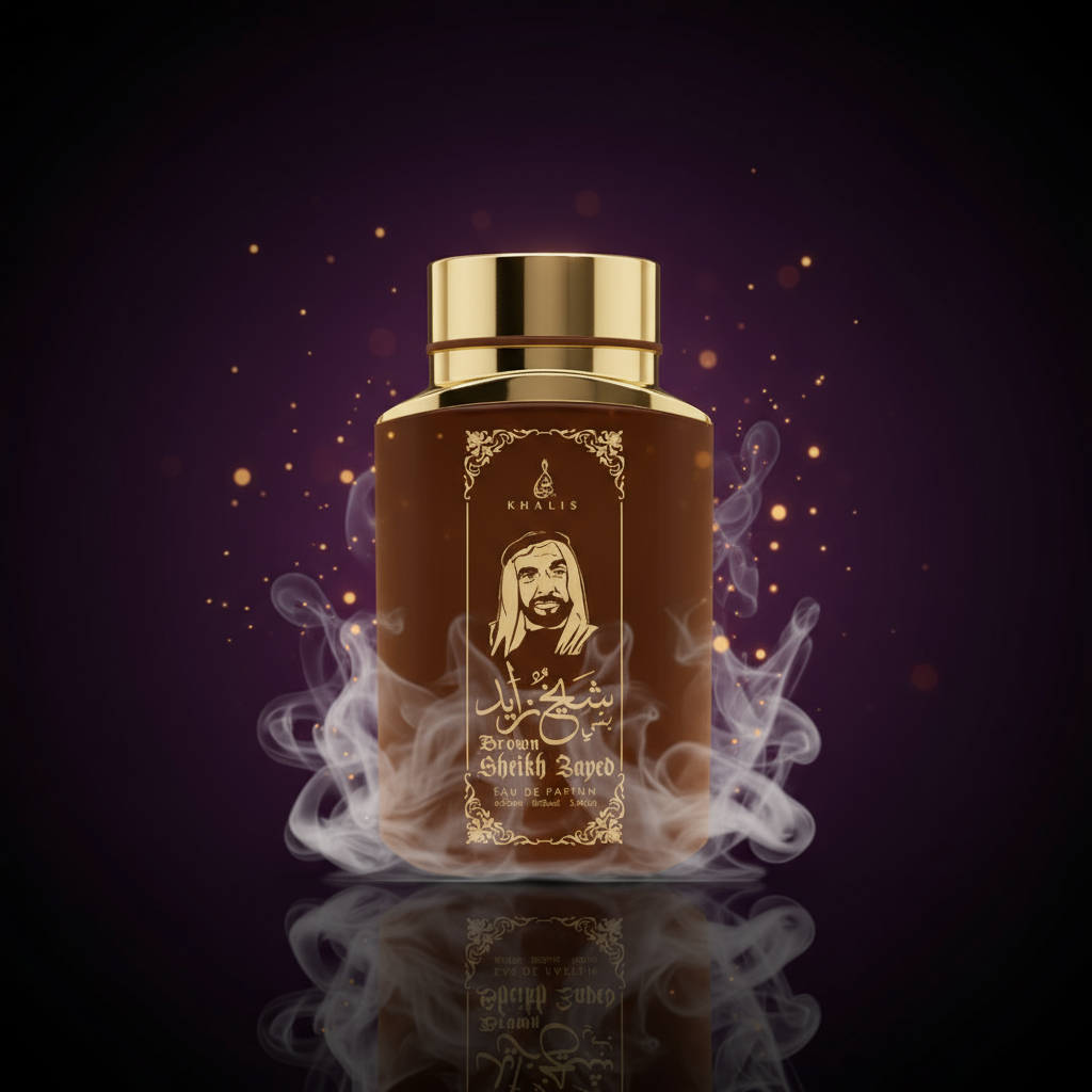 100 ml Eau de Perfume SHEIKH ZAYED BROWN cu Arome de Oud și Vanilie pentru Bărbați