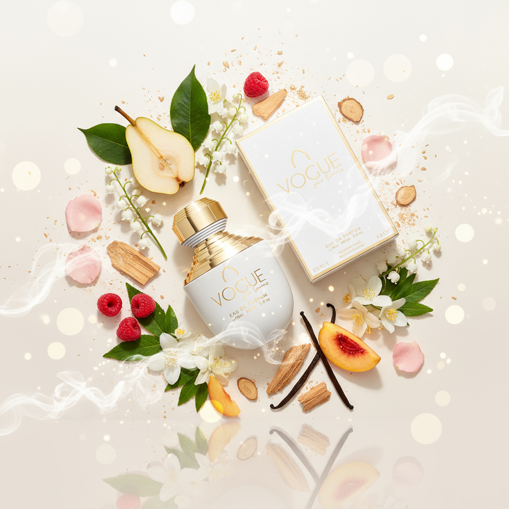100 ml Parfum EDP VOGUE cu Arome Fructat-Florale și Mosc pentru Femei 6 