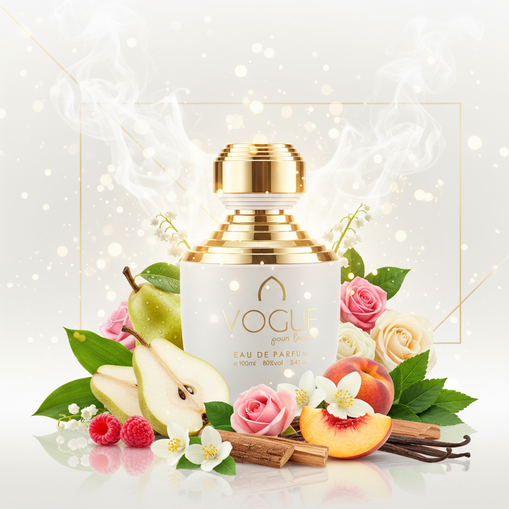 100 ml Parfum EDP VOGUE cu Arome Fructat-Florale și Mosc pentru Femei 7 