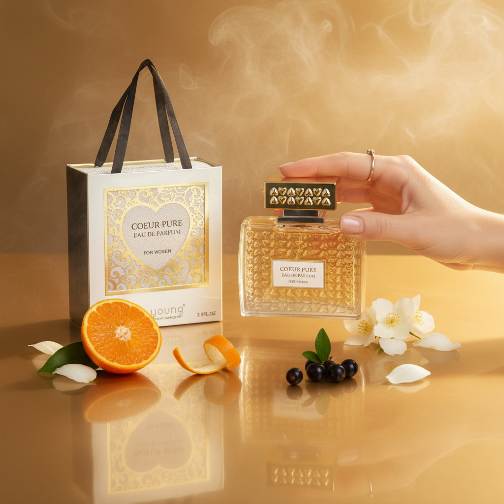 100 ml Eau de Parfume COEUR PURE cu Arome Florale pentru Femei