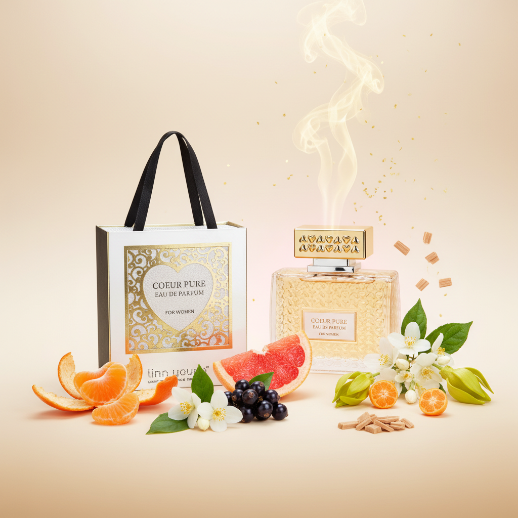 100 ml Eau de Parfume COEUR PURE cu Arome Florale pentru Femei 3 