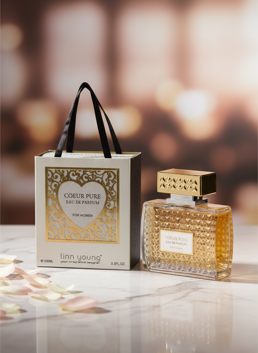 100 ml Eau de Parfume COEUR PURE cu Arome Florale pentru Femei