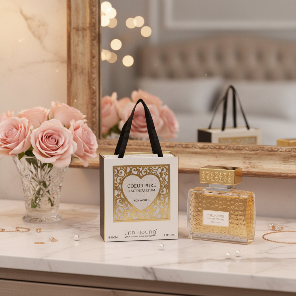 100 ml Eau de Parfume COEUR PURE cu Arome Florale pentru Femei 7 