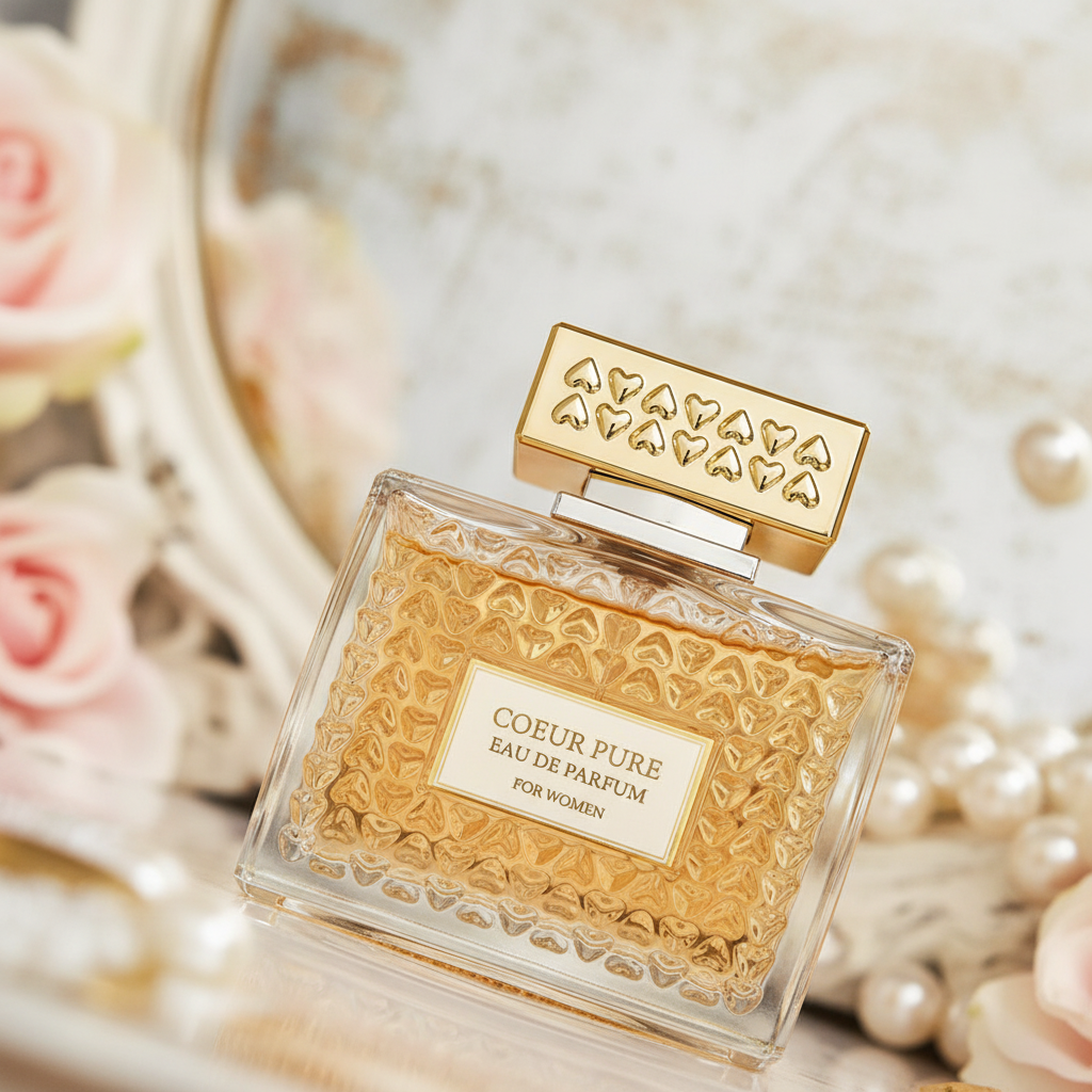 100 ml Eau de Parfume COEUR PURE cu Arome Florale pentru Femei 8 