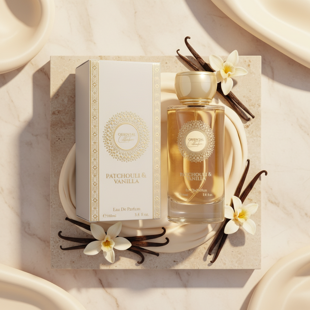 100 ml EDP PATCHOULI & VANILLA cu Arome Orientale, lemnoase, elegant, pudrat pentru Femei 1 