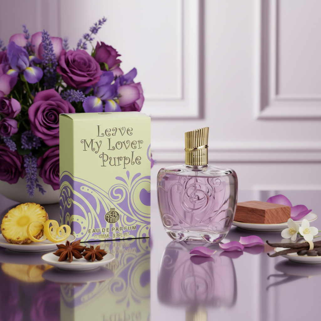100 ml EDP LEAVE MY LOVER PURPLE, cu arome oriental - vanilate pentru Femei 4 
