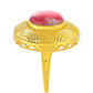 Inel din Argint 925 Placat cu Aur ( 6.08 grame ) cu Thulit 4.48 Carate