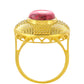 Inel din Argint 925 Placat cu Aur ( 6.08 grame ) cu Thulit 4.48 Carate