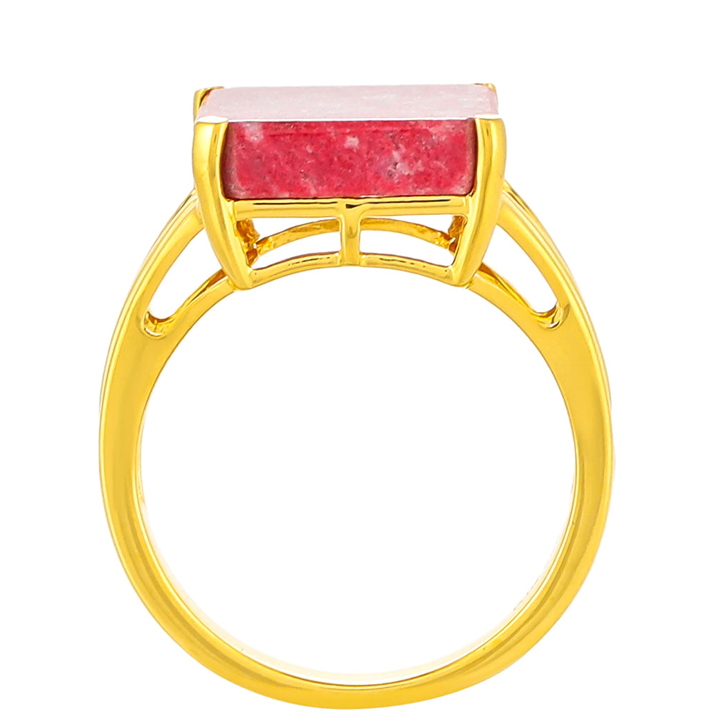 Inel din Argint 925 Placat cu Aur ( 3.43 grame ) cu Thulit 8.46 Carate 4 