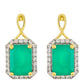 Cercei din Aur de 9K ( 2.43 grame ) cu Smarald Zambian și Zircon Natural 2.42 Carate