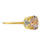 Inel din Argint 925 Placat cu Aur ( 1.72 grame ) cu Ametist Roz și Zircon Natural 3.69 Carate