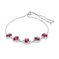 Brățară din Argint 925 ( 4.18 grame ) cu Rubin Thailandez și Topaz Alb 5.92 Carate
