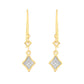Cercei din Argint 925 Placat cu Aur ( 1.46 grame ) cu Diamant Alb 0.06 Carate