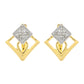 Cercei din Argint 925 Placat cu Aur ( 2.21 grame ) cu Diamant Alb 0.12 Carate