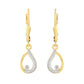 Cercei din Argint 925 Placat cu Aur ( 1.41 grame ) cu Diamant Alb 0.09 Carate