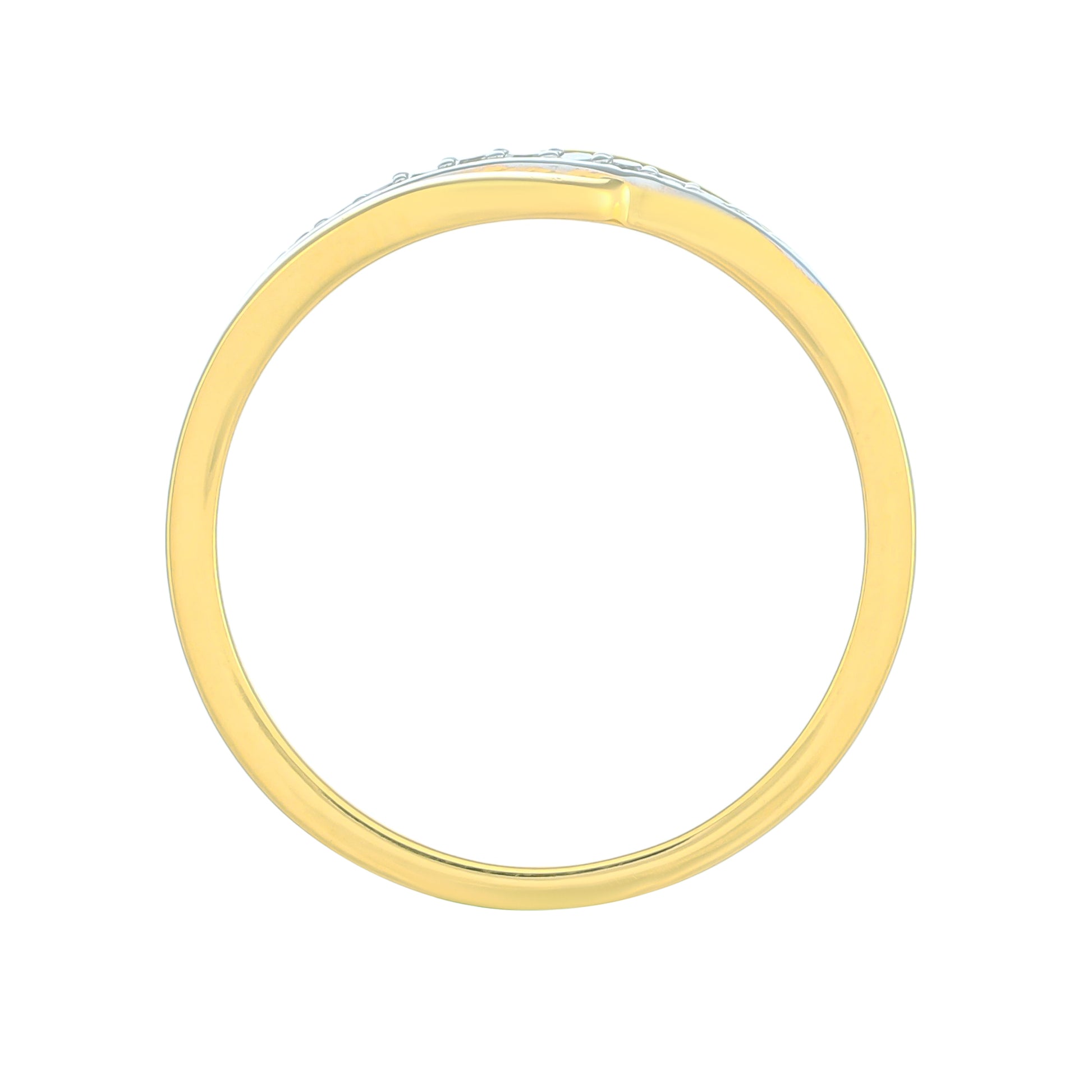 Inel din Argint 925 Placat cu Aur ( 2.01 grame ) cu Diamant Alb 0.06 Carate 3 