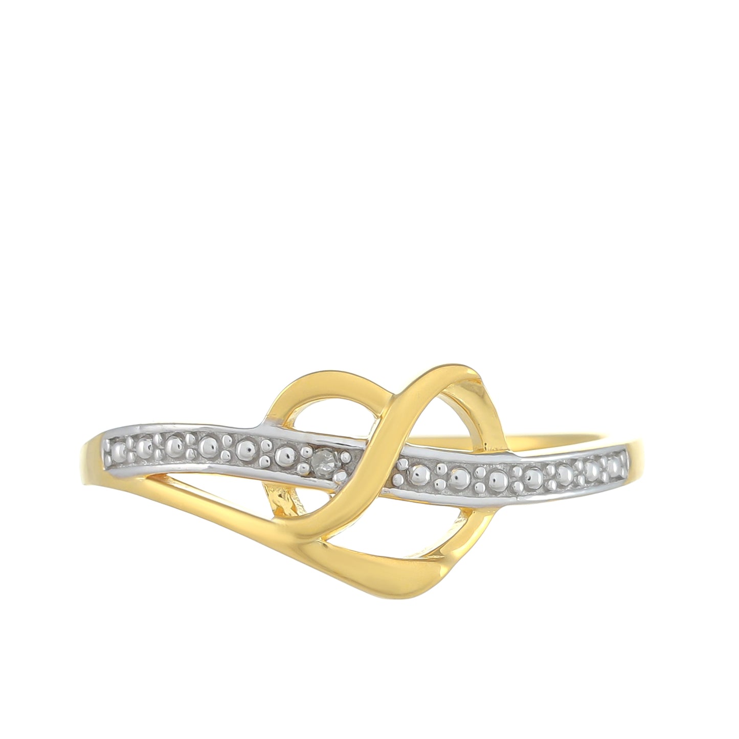 Inel din Argint 925 Placat cu Aur ( 2.05 grame ) cu Diamant Alb 0.01 Carate