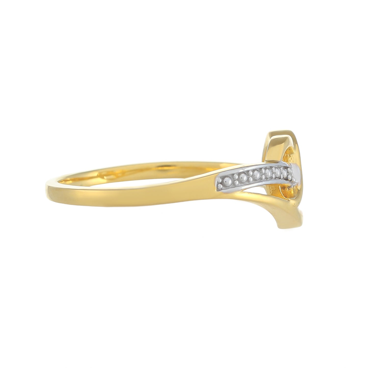 Inel din Argint 925 Placat cu Aur ( 2.05 grame ) cu Diamant Alb 0.01 Carate