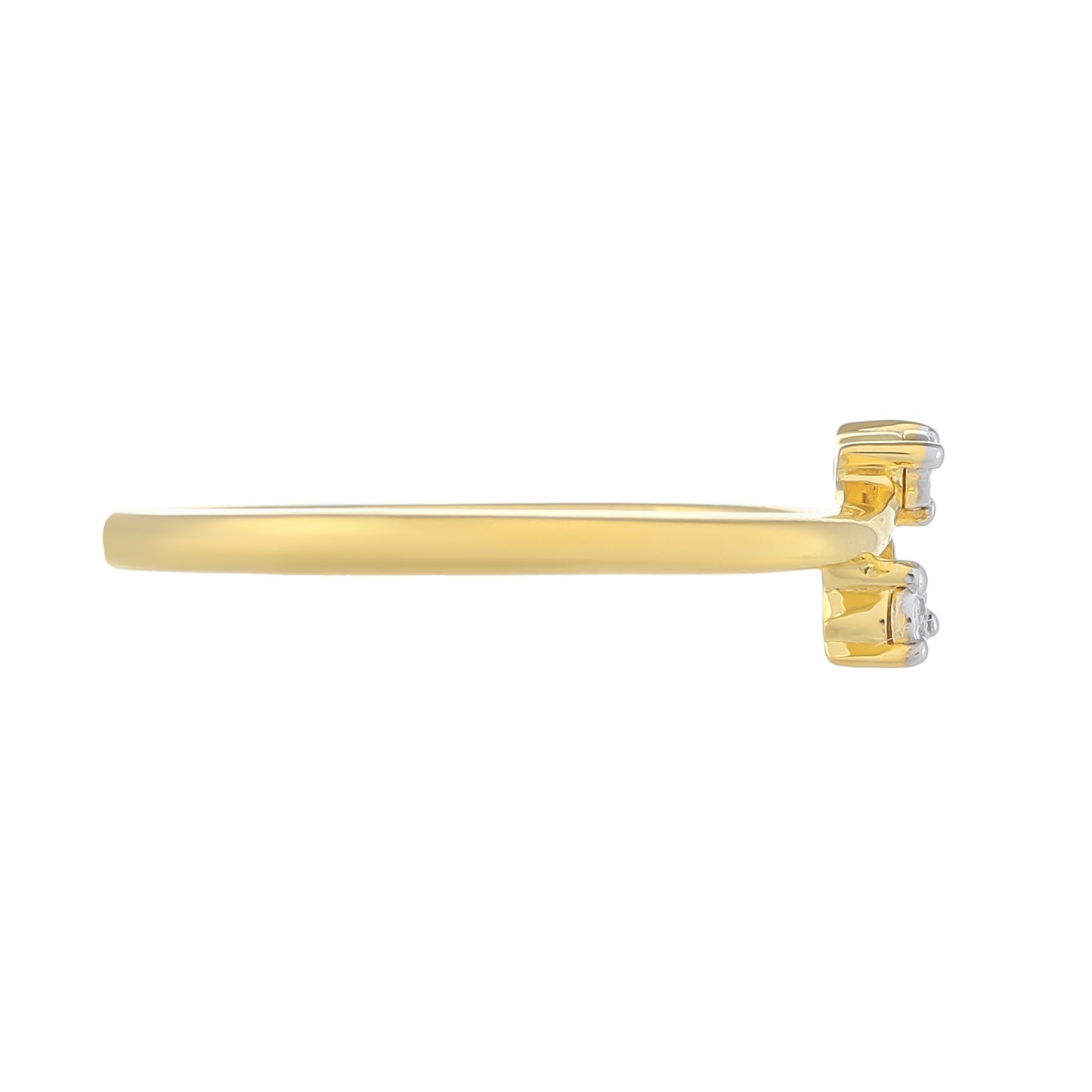 Inel din Argint 925 Placat cu Aur ( 1.38 grame ) cu Diamant Alb 0.01 Carate