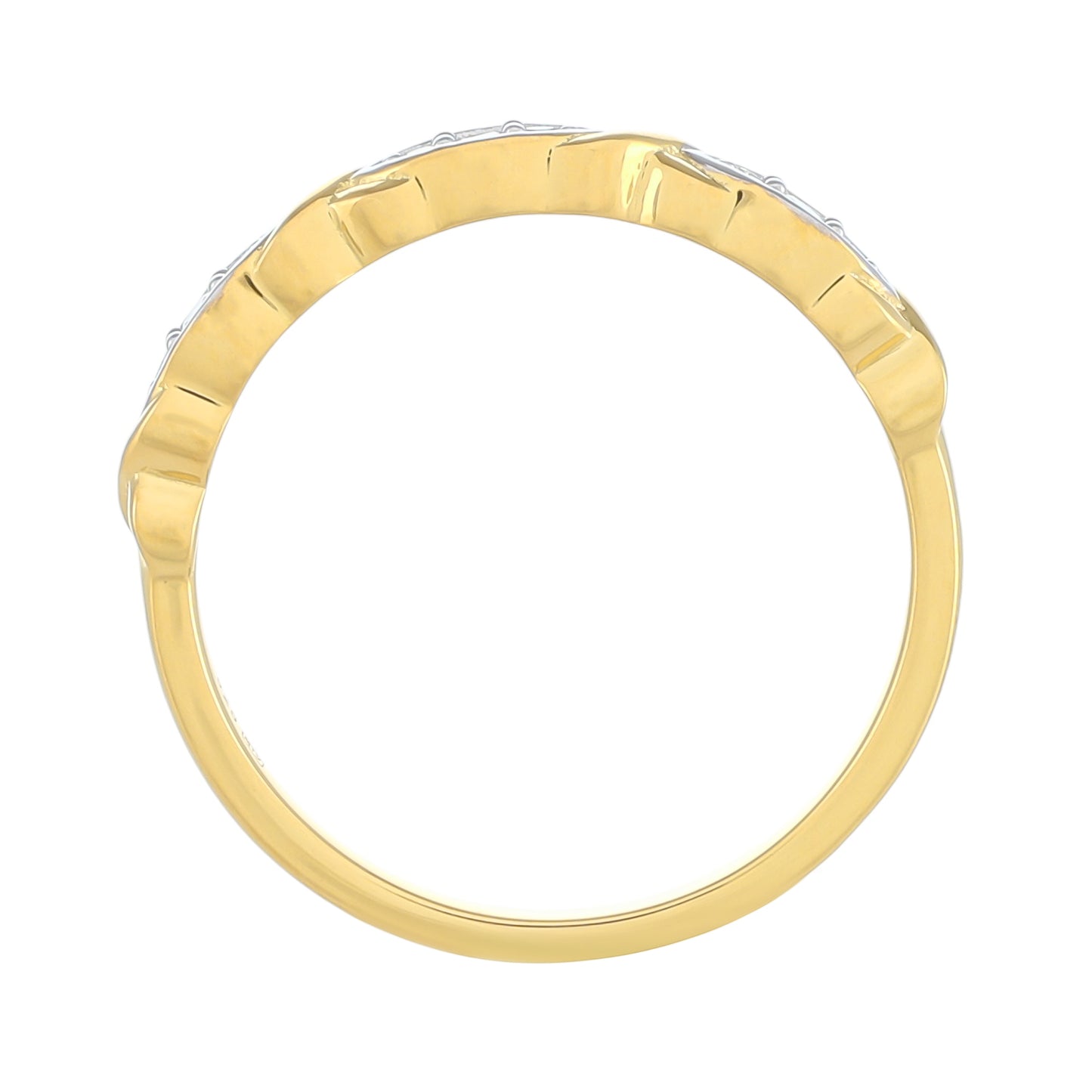 Inel din Argint 925 Placat cu Aur ( 1.87 grame ) cu Diamant Alb 0.07 Carate