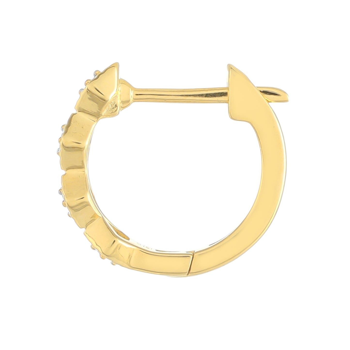 Cercei din Argint 925 Placat cu Aur ( 2.15 grame ) cu Diamant Alb 0.08 Carate